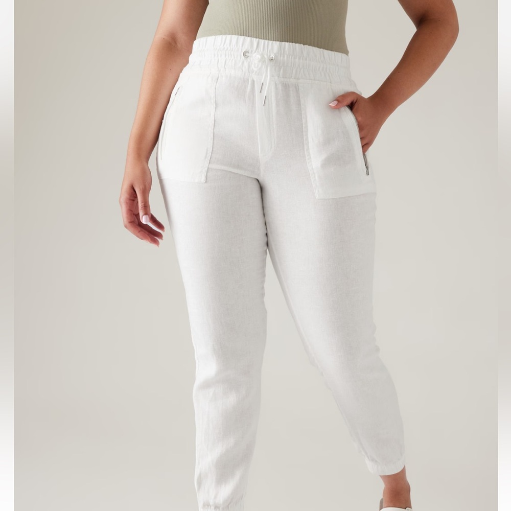 Athleta Cabo Linen Joggers - Size 12, NWT - Picture 4 of 7